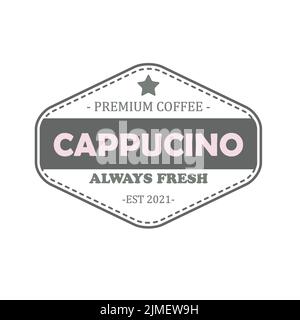 cappuccino vintage design che può essere utilizzato per loghi, icone, marchi, che può essere utilizzato per loghi, icone, marchi, tag di prodotti, modelli. file vettoriali Illustrazione Vettoriale