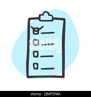 Elenco impegni nello stile Doodle Illustrazione Vettoriale