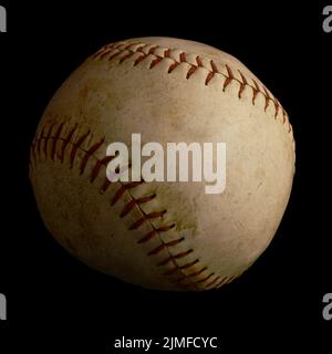 Baseball isolato su Black Foto Stock