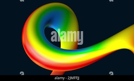 Forma multicolore intrecciata Foto Stock