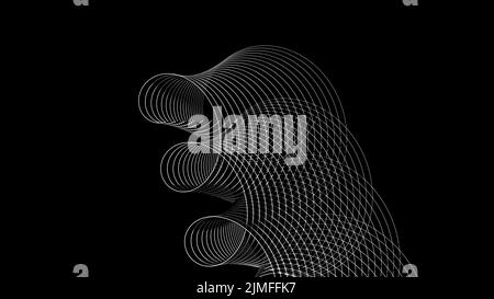 Spirali di linee bianche Foto Stock