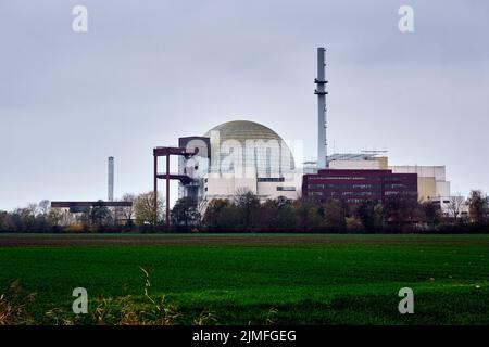 Centrale nucleare di Brokdorf (KBR). Foto Stock