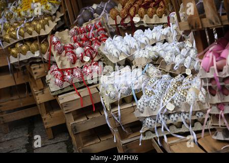 Ostermarkt auf der Freyung a Vienna - mercato pasquale sul Freyung a Vienna Foto Stock