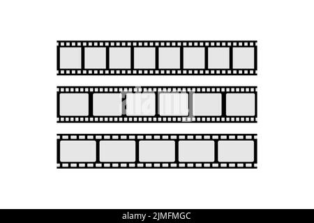 Film Stripes Collection Vector for Movie Cinema Productions Illustrazione Vettoriale