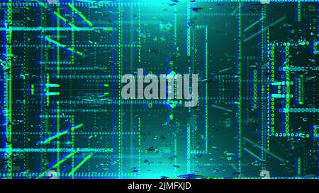 Distorsione e glitch nei circuiti digitali Foto Stock