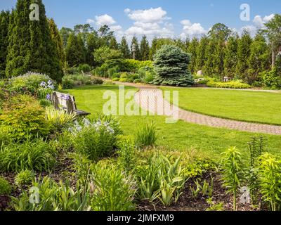 Il Garden Door ha aperto nel 2005 presso la Stazione di Ricerca agricola Peninsulare dell'Università del Wisconsin a Sturgeon Bay in Door County Wisconsin USA Foto Stock