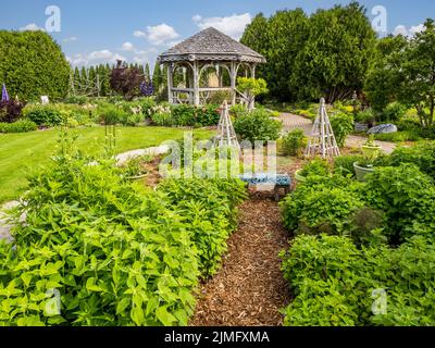 Il Garden Door ha aperto nel 2005 presso la Stazione di Ricerca agricola Peninsulare dell'Università del Wisconsin a Sturgeon Bay in Door County Wisconsin USA Foto Stock