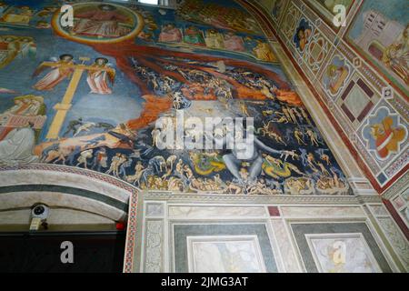 PADOVA, ITALIA -14 Apr 2022- Vista della storica Cappella degli Scrovegni (Cappella degli Scrovegni, Cappella Arena), parte del Museo Civico di Padova, con una f Foto Stock