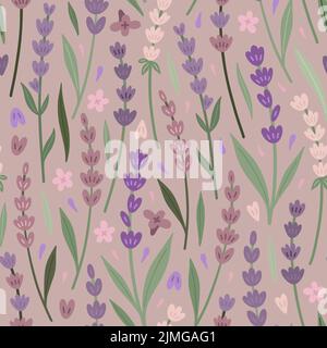 Lavanda modello senza giunture Illustrazione Vettoriale