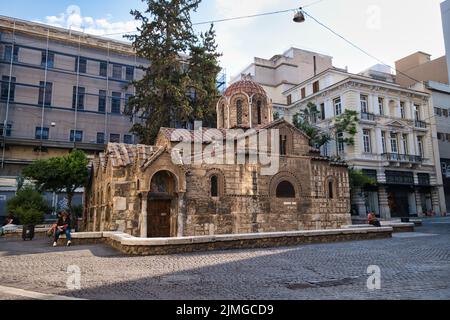 Vista della Santa Chiesa della Presentazione della Vergine Maria ad Atene Foto Stock