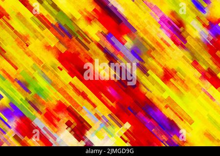Sfondo di design d'arte moderna con pennellate multicolore Foto Stock