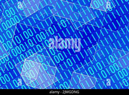 Codice binario delle informazioni. Sfondo astratto Foto Stock