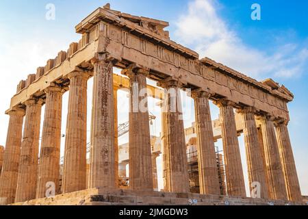 Acropoli di Atene rovine Partenone Greeces capitale Atene in Grecia. Foto Stock