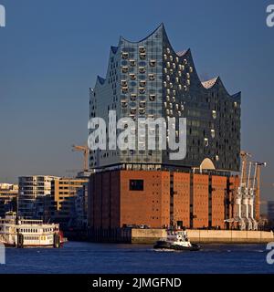 Elbe Philharmonic Hall, Hafenity, Amburgo, Germania, Europa Foto Stock