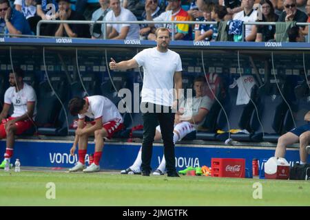 Allenatore Bo SVENSSON (MZ), gesto, gesto, gesti, calcio 1st Bundesliga, 1st matchday, VfL Bochum (BO) - FSV FSV FSV Mainz 05 (MZ) 1: 2, il 6th agosto 2022 a Bochum/Germania. Le normative #DFL vietano l'uso di fotografie come sequenze di immagini e/o quasi-video # © Foto Stock