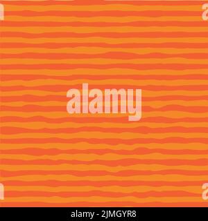 Un vettore di un motivo a strisce ondulate arancione senza cuciture - marino Illustrazione Vettoriale