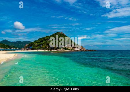 Spiaggia di Nang Yuan vicino a Koh Tao Koh, Thailand Surat Thani. Foto Stock