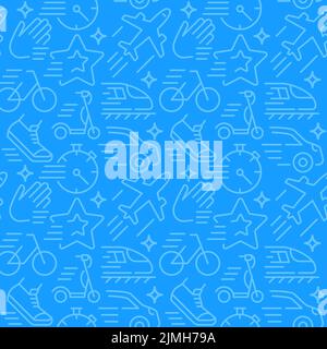 Attività di viaggio astratta modello senza giunture Illustrazione Vettoriale