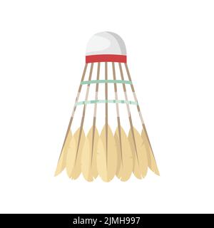 Illustrazione vettoriale di un badminton shuttleock. Attrezzature sportive. Illustrazione Vettoriale