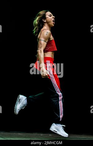 Skanderborg, Danimarca. 06th ago 2022. La cantante inglese Melanie C suona un concerto dal vivo durante il festival musicale danese SmukFest 2022 a Skanderborg. (Photo Credit: Gonzales Photo/Alamy Live News Foto Stock