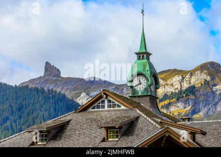 Wengen, Svizzera Stazione ferroviaria di Wengernalp Foto Stock