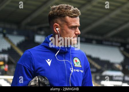 Sammie Szmodics (8) di Blackburn Rovers arriva allo Stadio Swansea.com Foto Stock