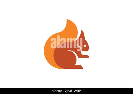 Un'illustrazione vettoriale di uno scoiattolo carino Illustrazione Vettoriale