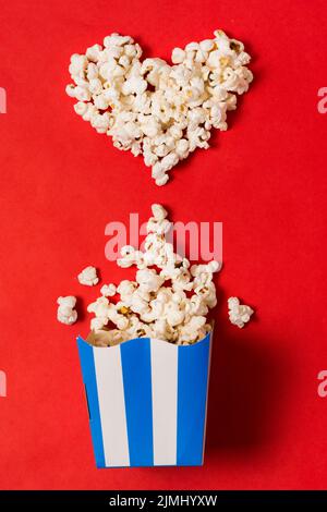 Forma del cuore di arco di popcorn Foto Stock