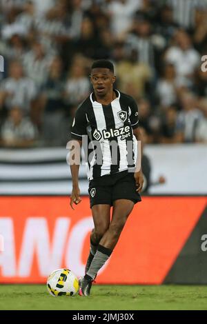 Rio de Janeiro, Brasile. 06th ago 2022. Jeffinho do Botafogo, durante la partita tra Botafogo e Ceara, per il round 20th del Campeonato Brasileiro Serie A 2022, all'Estadio Nilton Santos (Engenhao), sabato 06. 30761 (Daniel Castelo Branco/SPP) Credit: SPP Sport Press Photo. /Alamy Live News Foto Stock