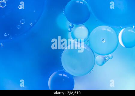 Bolle astratte sfondo sfocato blu colorato Foto Stock