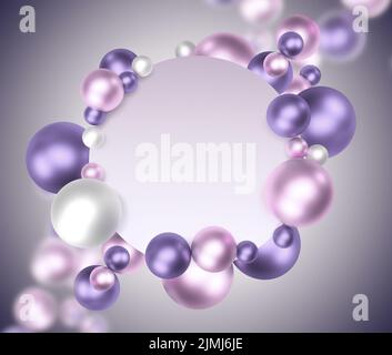 Astratto sfondo luminoso con palle Pearlescent Foto Stock