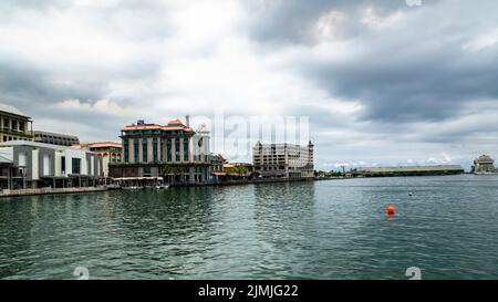 MAURITIUS- PORT LOUIS, 2020, Marzo, 10th, Vista della città vecchia Port Louis, Mauritius, Africa Foto Stock