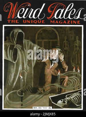 Cover of bizzarri Tales, November 1923, Volume 2, Number 4. Copertina di Washburn Foto Stock