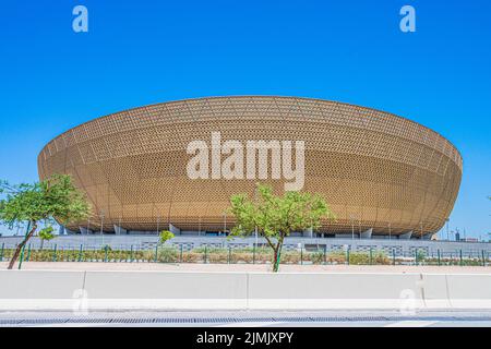 Il Lusail Stadium ospiterà partite in Qatar per la Coppa del mondo FIFA 2022 Foto Stock