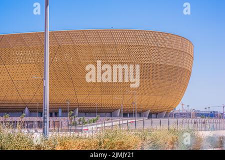 Il Lusail Stadium ospiterà partite in Qatar per la Coppa del mondo FIFA 2022 Foto Stock