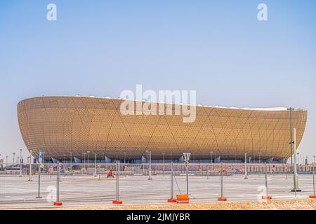 Il Lusail Stadium ospiterà partite in Qatar per la Coppa del mondo FIFA 2022 Foto Stock