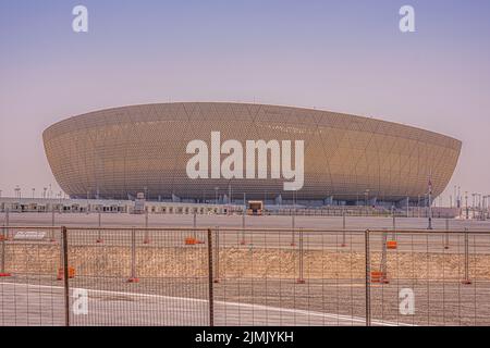 Il Lusail Stadium ospiterà partite in Qatar per la Coppa del mondo FIFA 2022 Foto Stock