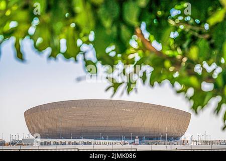 Il Lusail Stadium ospiterà partite in Qatar per la Coppa del mondo FIFA 2022 Foto Stock