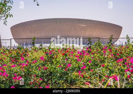 Il Lusail Stadium ospiterà partite in Qatar per la Coppa del mondo FIFA 2022 Foto Stock