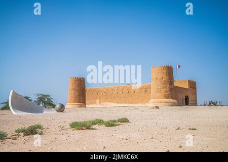 Al Zubarah Fort è un sito patrimonio mondiale del Qatar per la Coppa del mondo FIFA 2022 Foto Stock