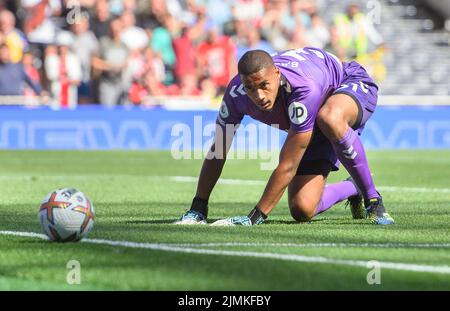 06 ago 2022 - Tottenham Hotspur v Southampton - Premier League - Tottenham Hotspur Stadium Southampton's Gavin Bazunu durante la partita contro Tottenham Picture Credit : © Mark Pain / Alamy Live News Foto Stock