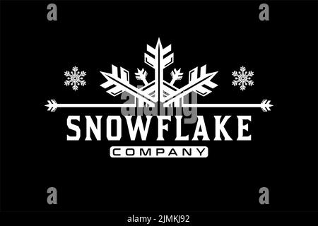 Logo Snowflake per Winter Company Vector Design Inspiration Illustrazione Vettoriale