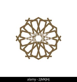 Elegante motivo dorato Mandala Gold Luxury Vector Illustrazione Vettoriale