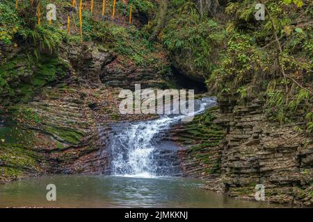 Cascate di Rufabgo Creek, Adygea, Russia Foto Stock
