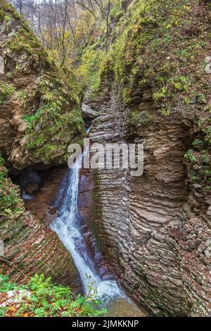 Cascate di Rufabgo Creek, Adygea, Russia Foto Stock