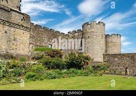 Queen Anne's Garden nel castello di Stirling, Stirling, Lowlands centrali, Scozia Foto Stock