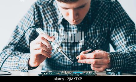 diagnostica hardware di progettazione elettronica Foto Stock