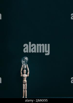 idea di scoperta creativa manichino in legno Foto Stock