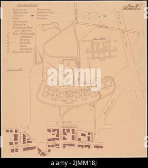 Poelzig Hans (1869-1936), I.G.-Colors a Francoforte sul meno. Edificio amministrativo (1928-1931): Reparto IV, con linee di altitudine. Rottura leggera sulla carta, 78 x 73,4 cm (inclusi i bordi di scansione) Foto Stock