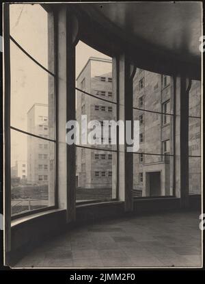 Poelzig Hans (1869-1936), I.G.-Colors a Francoforte sul meno. Edificio amministrativo (1928-1931): Vista dall'ingresso. Foto su cartone, 71,7 x 54,5 cm (inclusi i bordi di scansione) Foto Stock